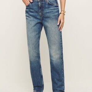 Reformation Bobbi Mid Rise Boyfriend Jeans Blue - Size 28